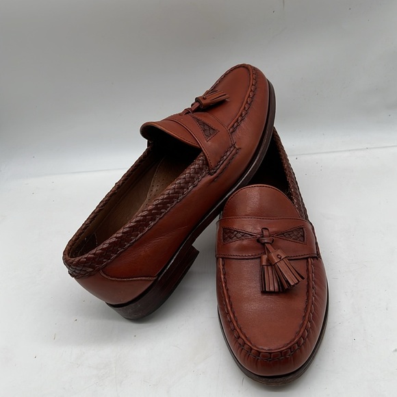 Allen Edmonds Maxfield Tassel Brown Leather Loafers slip ons size 9 D main image 7